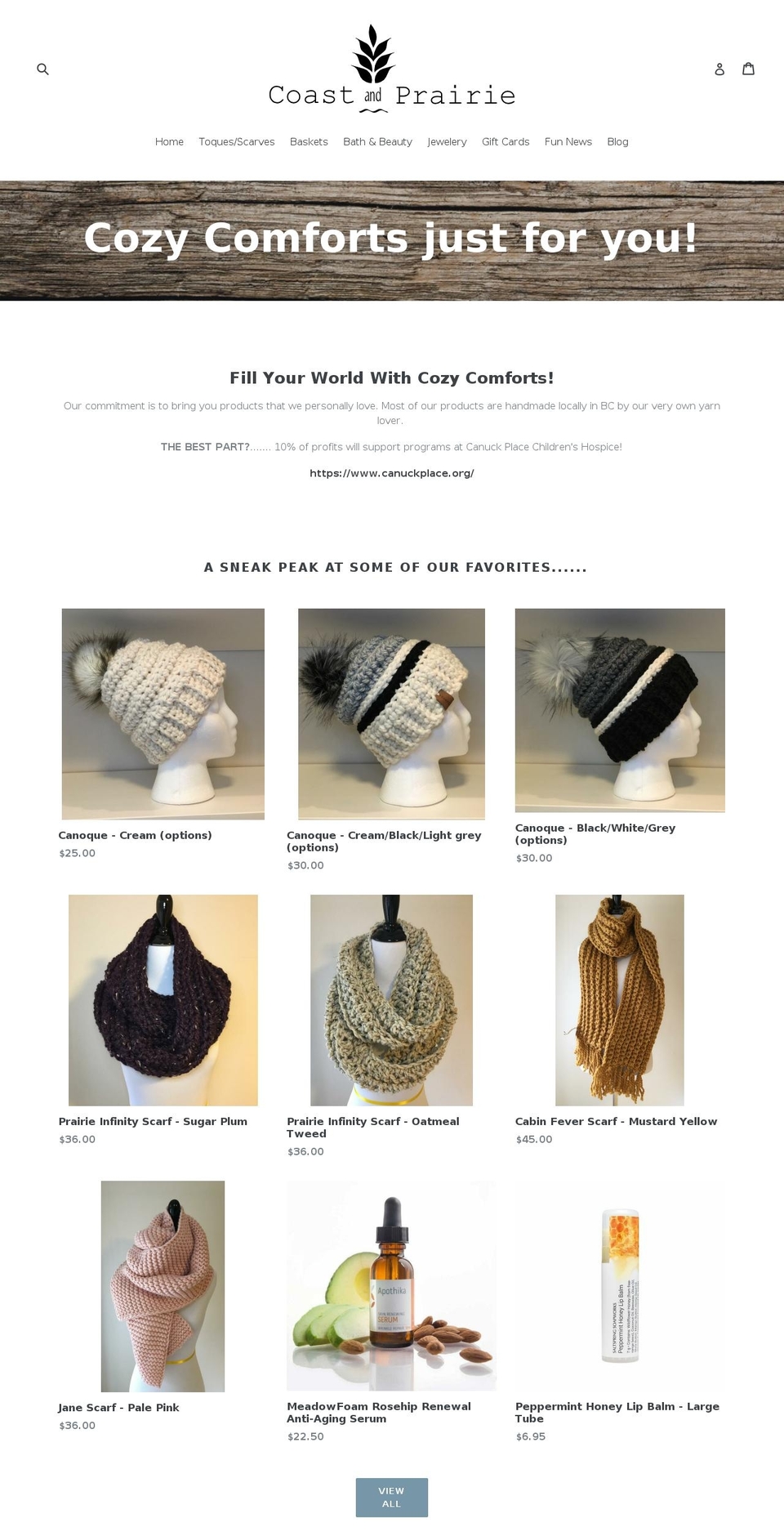 coastandprairie.com shopify website screenshot