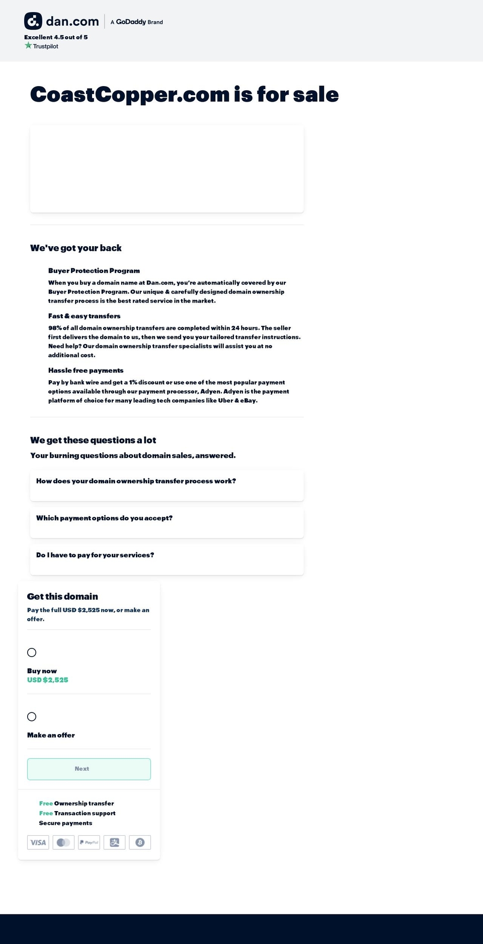coastcopper.com — Shopify storefront screenshot