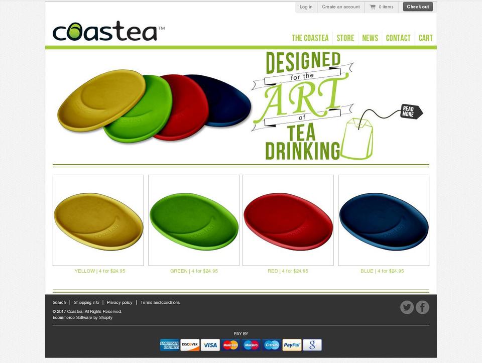 coastea.com shopify website screenshot