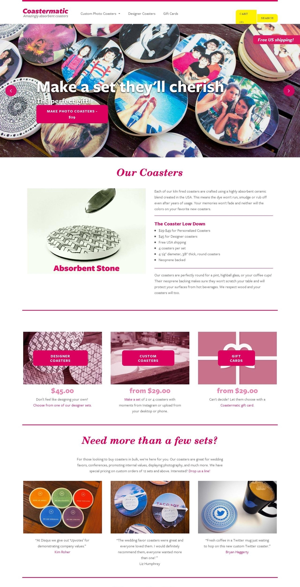 coastermatic.com shopify website screenshot