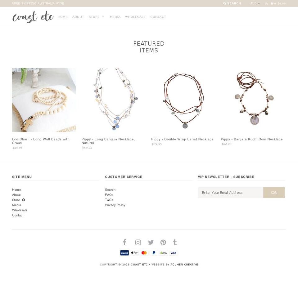 coastetc.com — Shopify storefront screenshot
