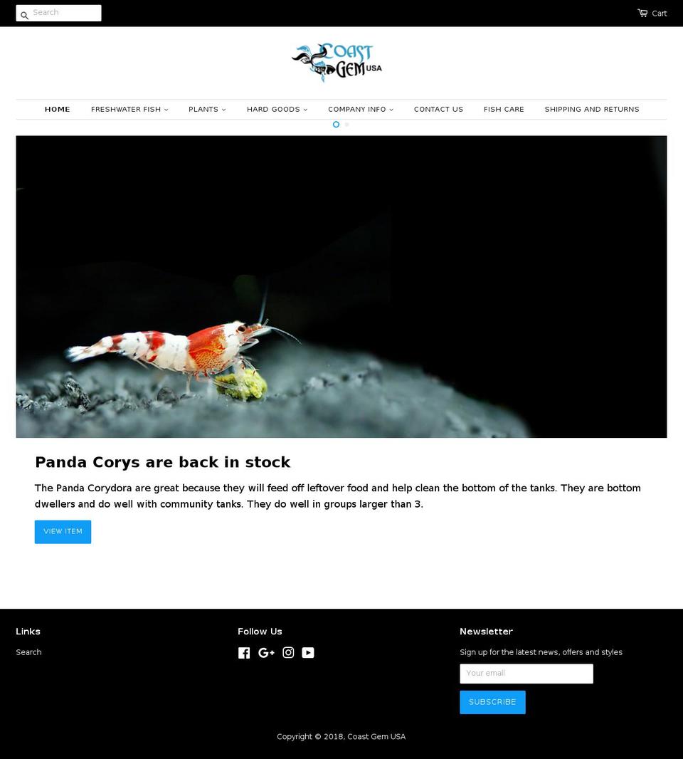 coastgemusa.com shopify website screenshot