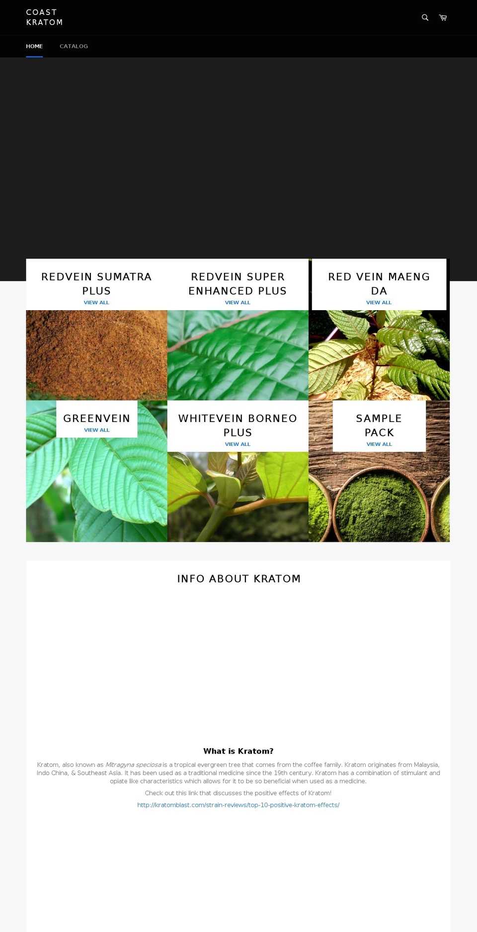 coastkratom.com — Shopify storefront screenshot