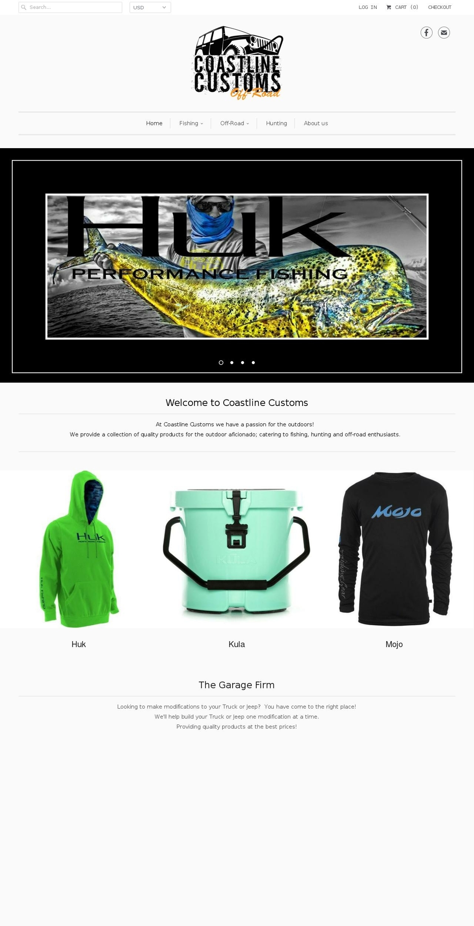 coastline-customs.com shopify website screenshot