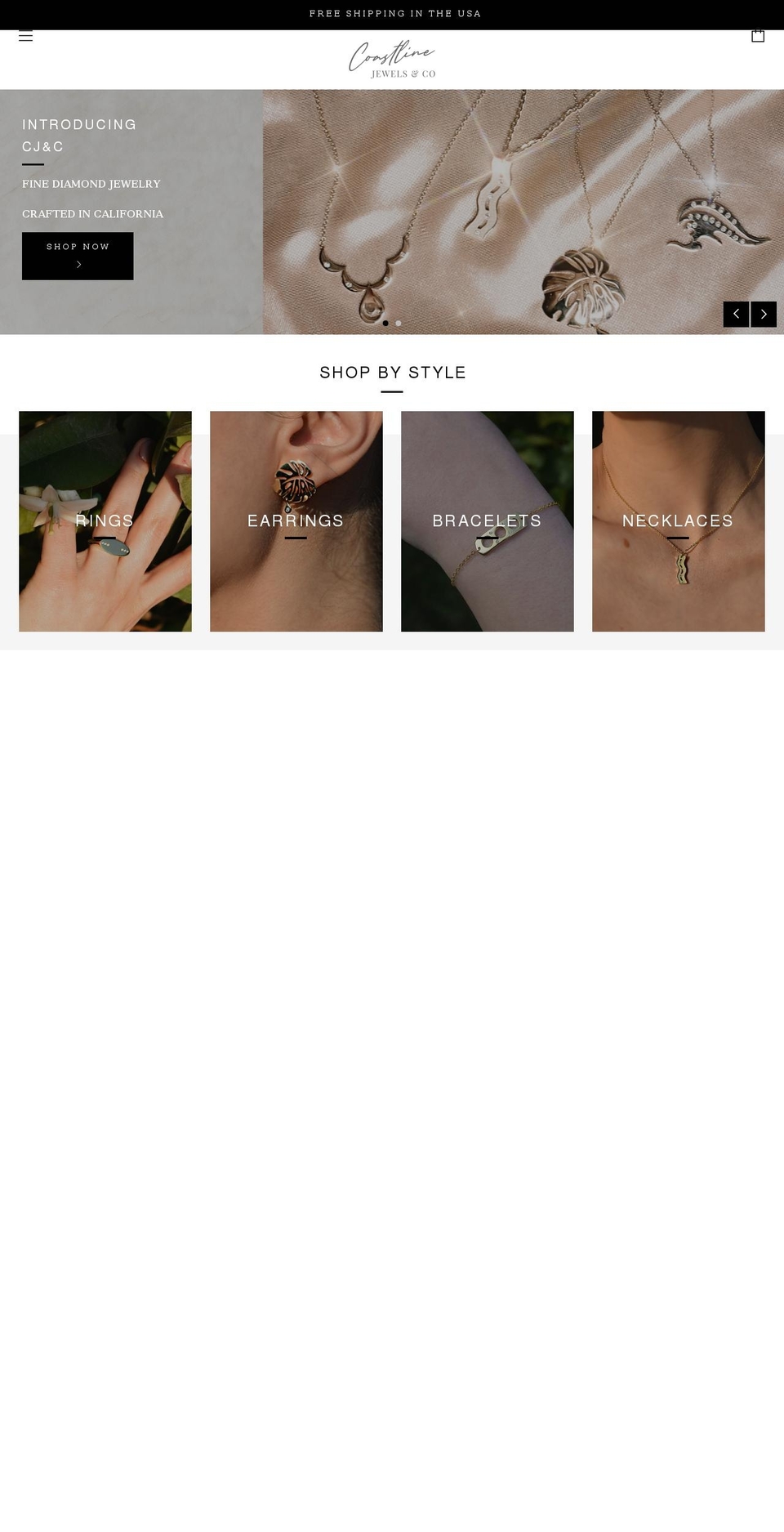 coastlinejewelsco.com shopify website screenshot