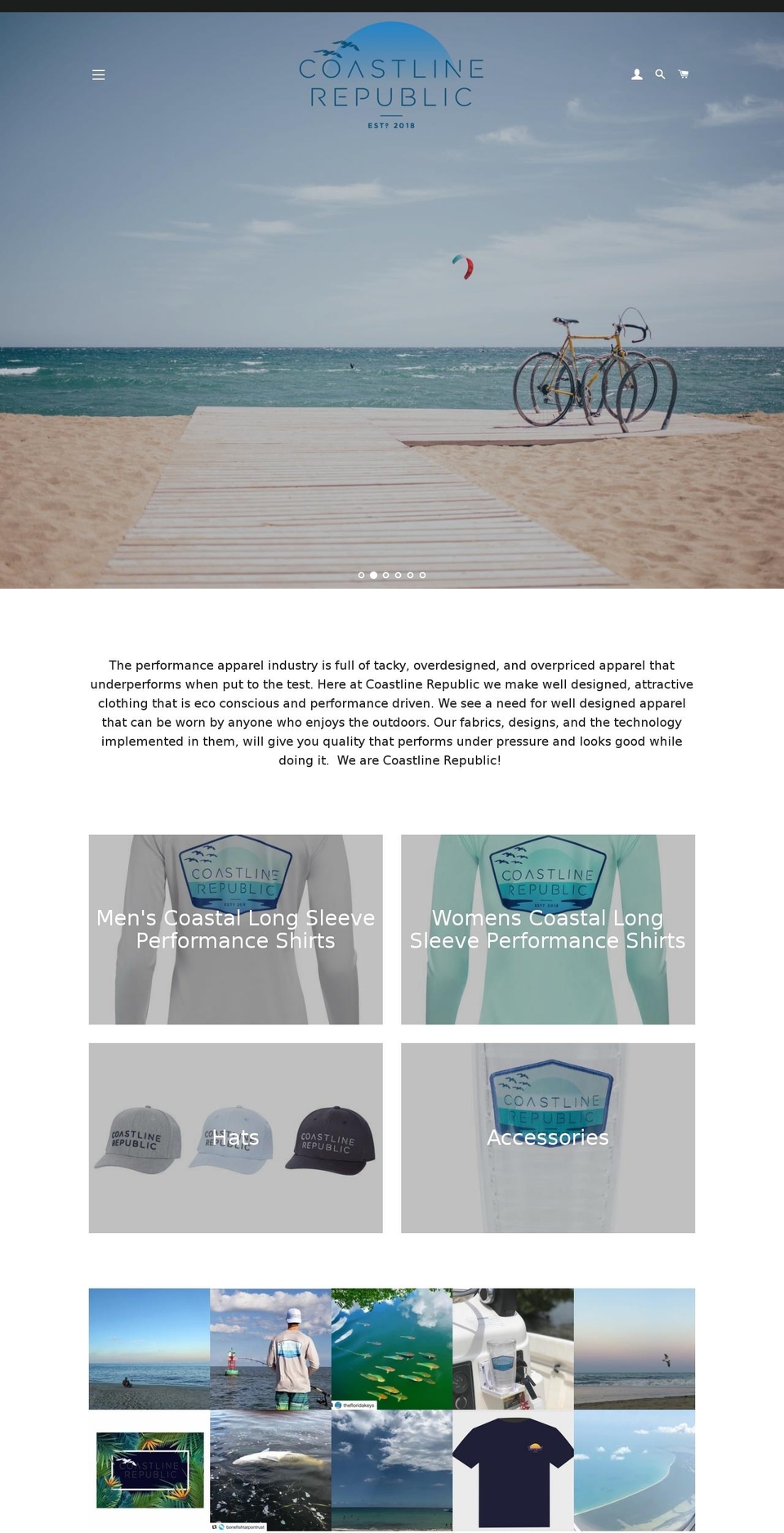 coastlinerepublic.com — Shopify storefront screenshot