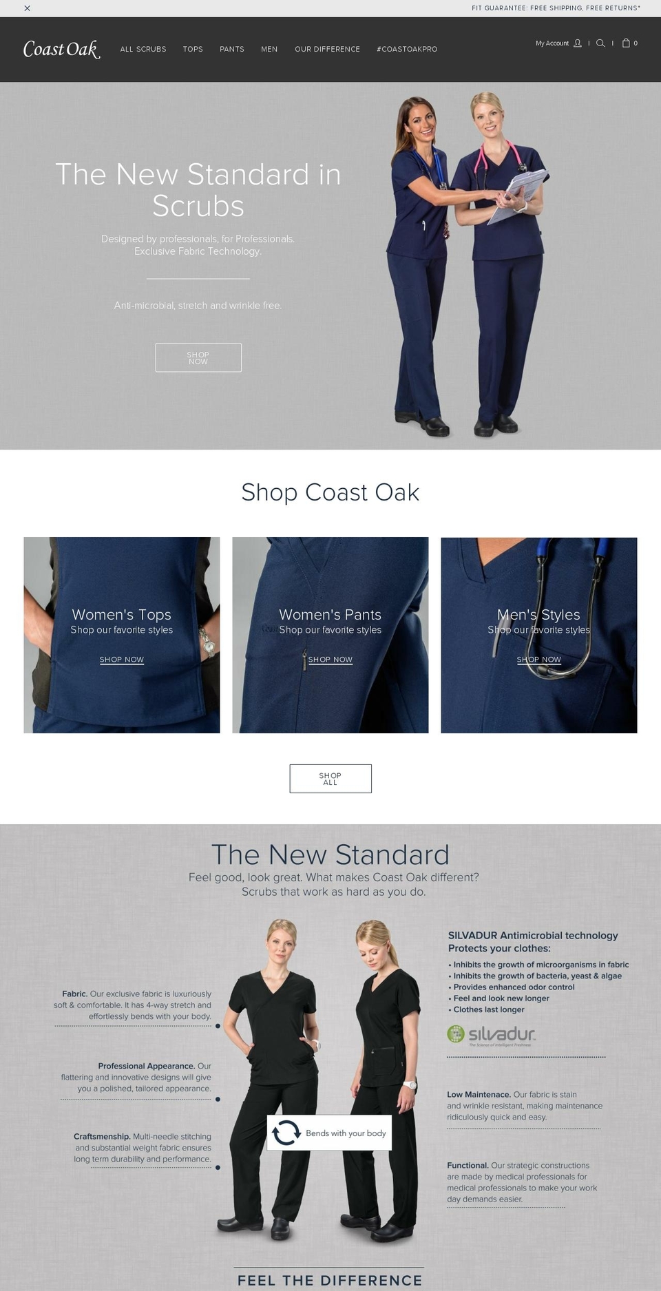 coastoakclothing.com shopify website screenshot