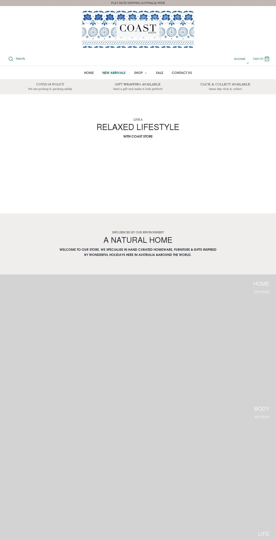 coaststore.com.au shopify website screenshot