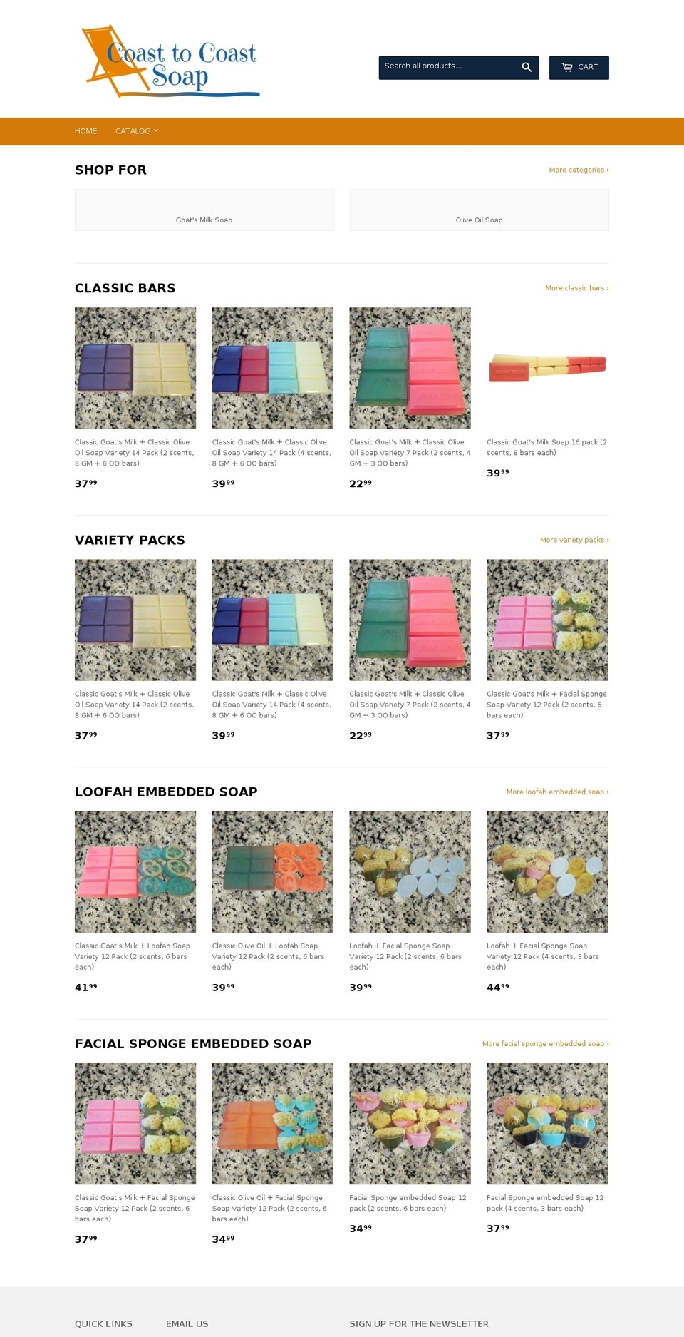 coasttocoastsoap.com — Shopify storefront screenshot