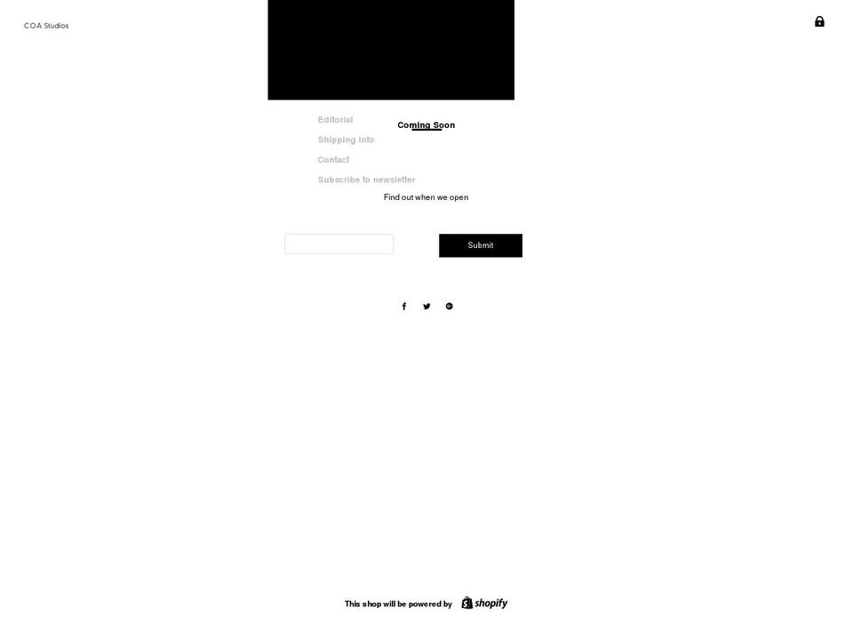 coastudios.com shopify website screenshot