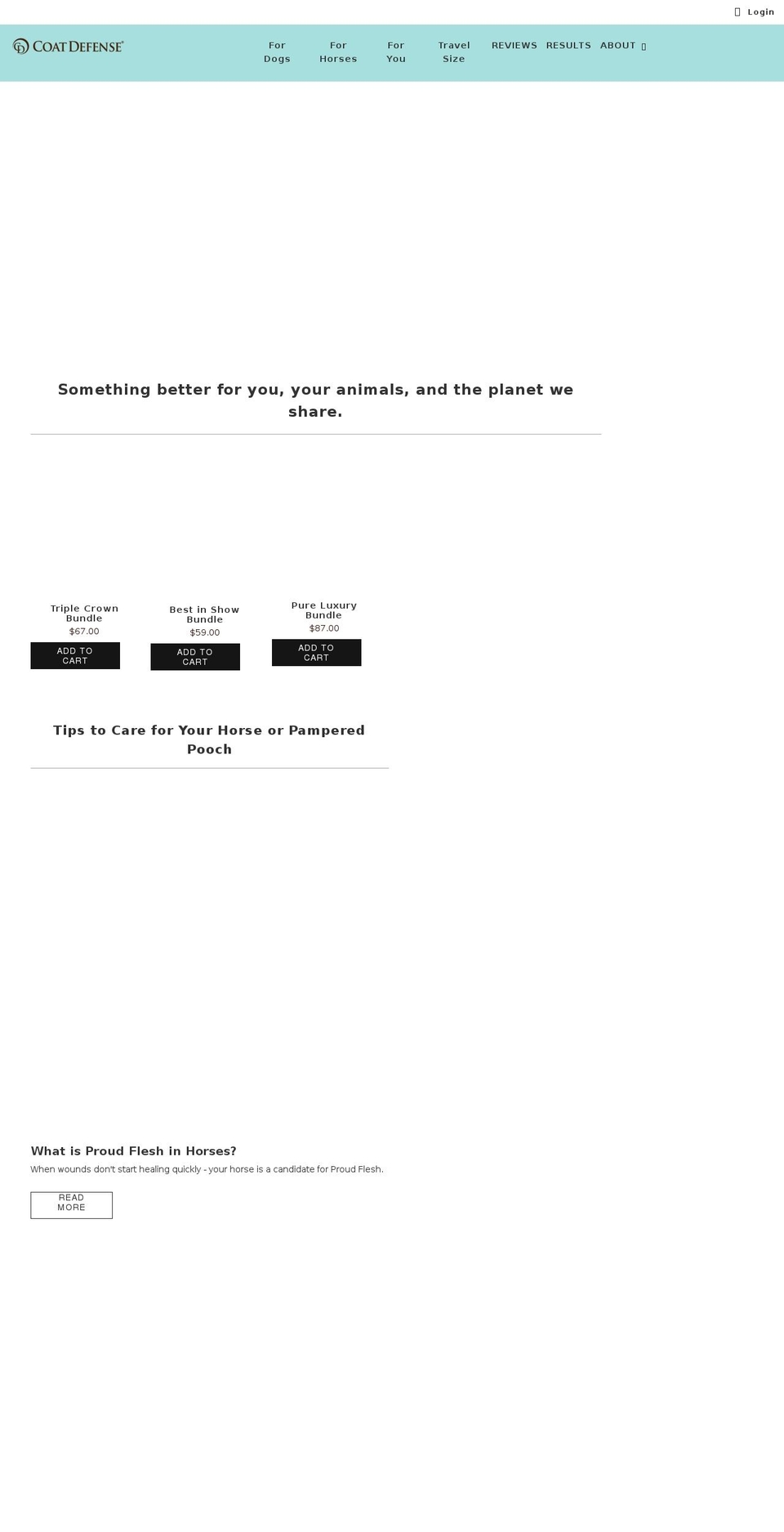Ultrafade Speed version Shopify theme site example coatdefense.com