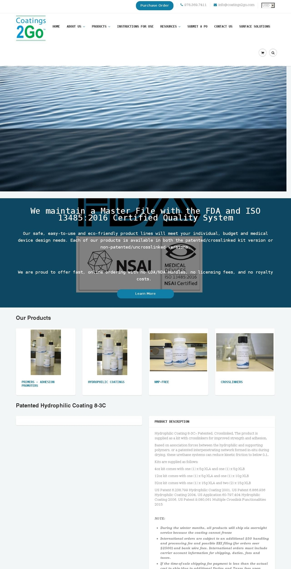 coatings2go.com shopify website screenshot