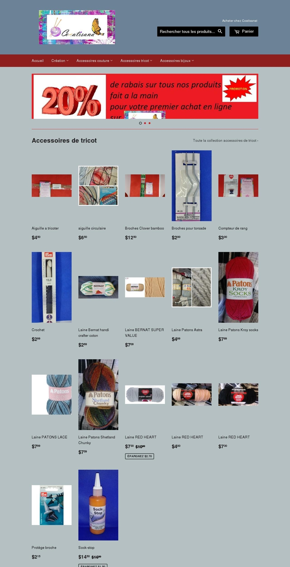 coatisanat.com — Shopify storefront screenshot