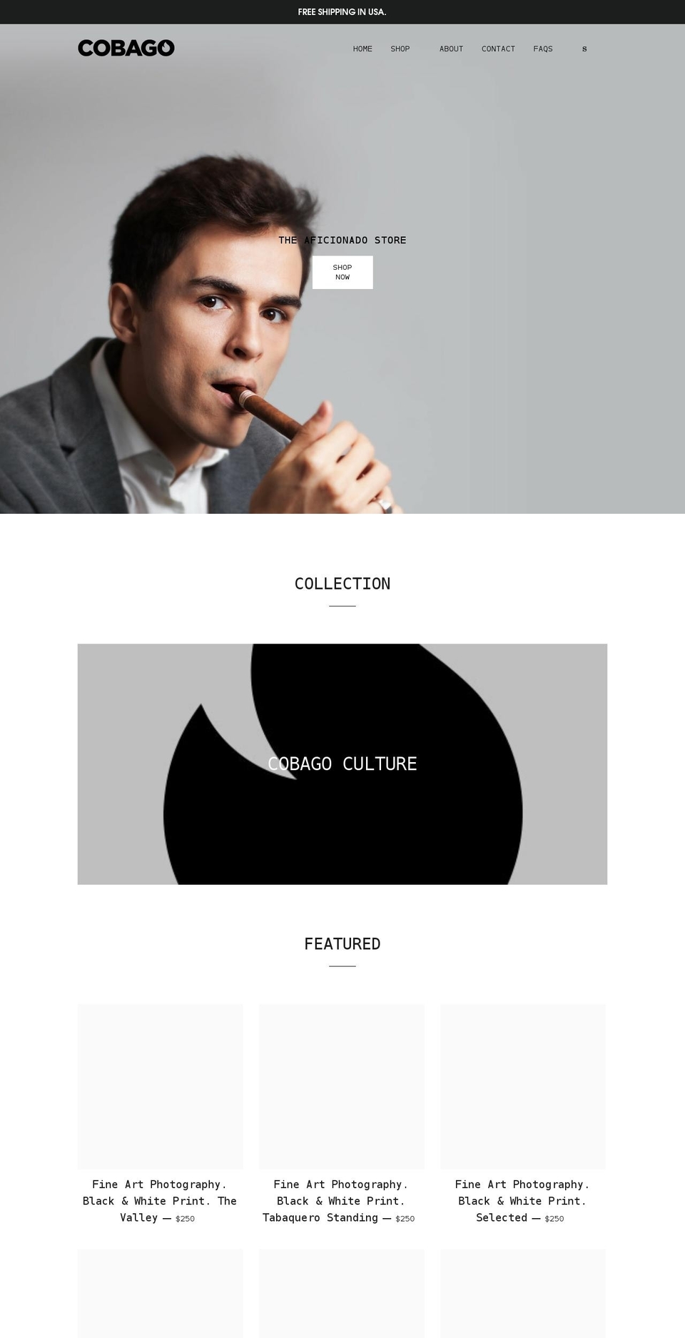 cobagostore.com shopify website screenshot