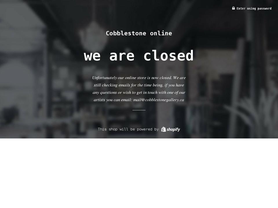 cobblestonegallery.ca shopify website screenshot