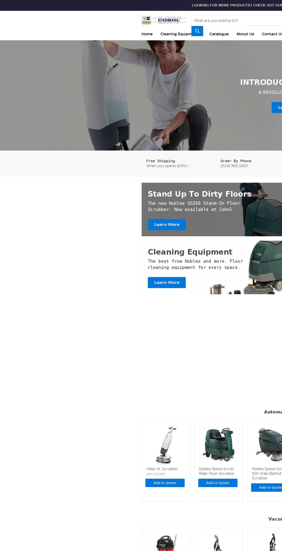 cobolindustries.ca shopify website screenshot
