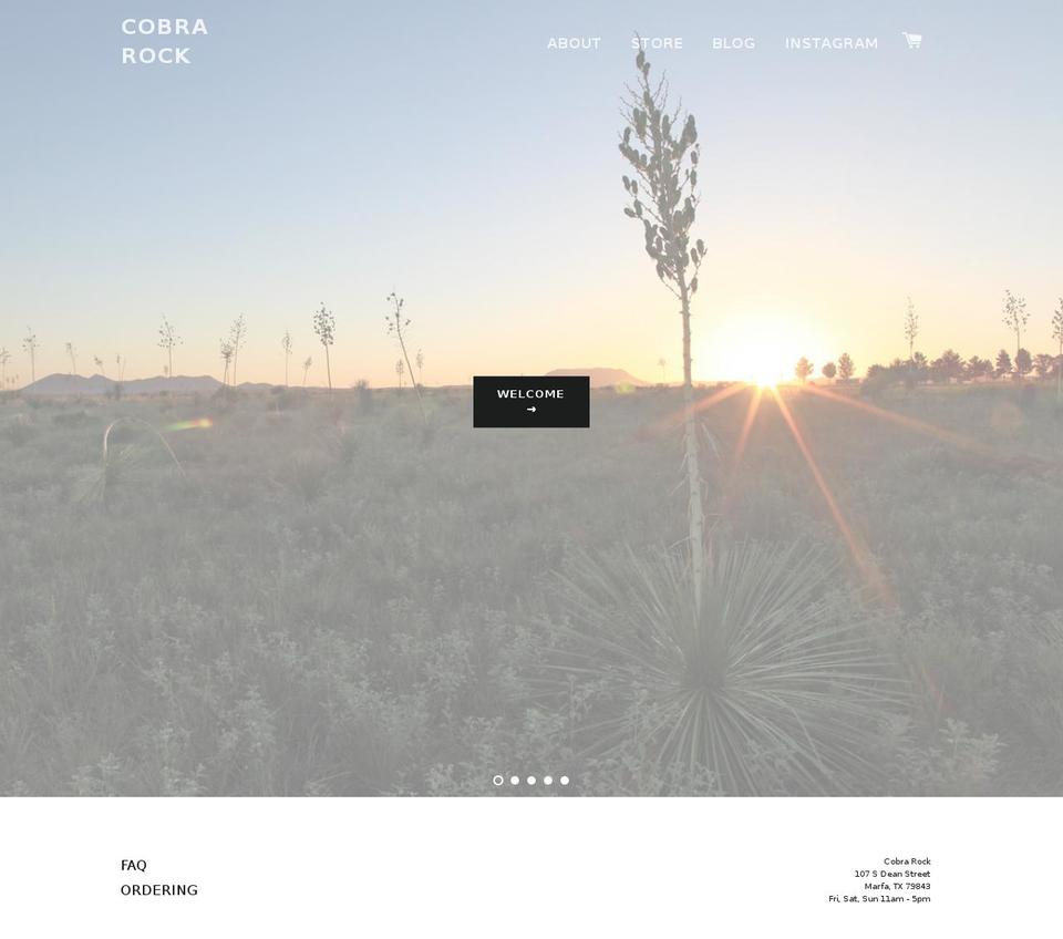 cobrarock.com shopify website screenshot