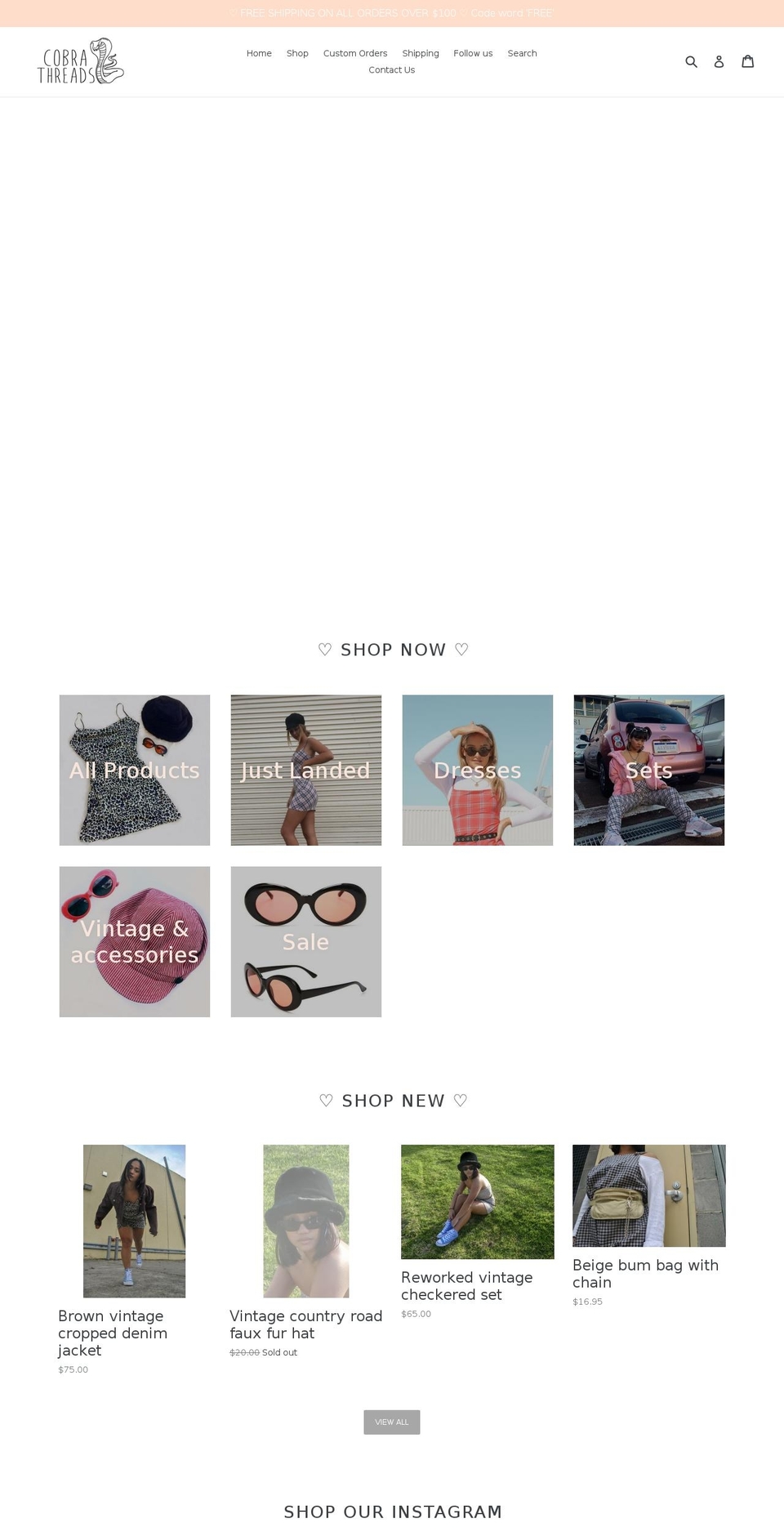 Sterling Shopify theme site example cobrathreads.com