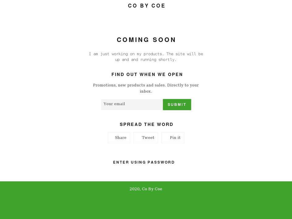 cobycoe.co.uk shopify website screenshot
