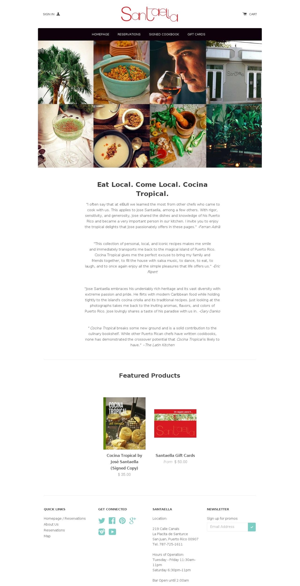 cocinatropical.info shopify website screenshot