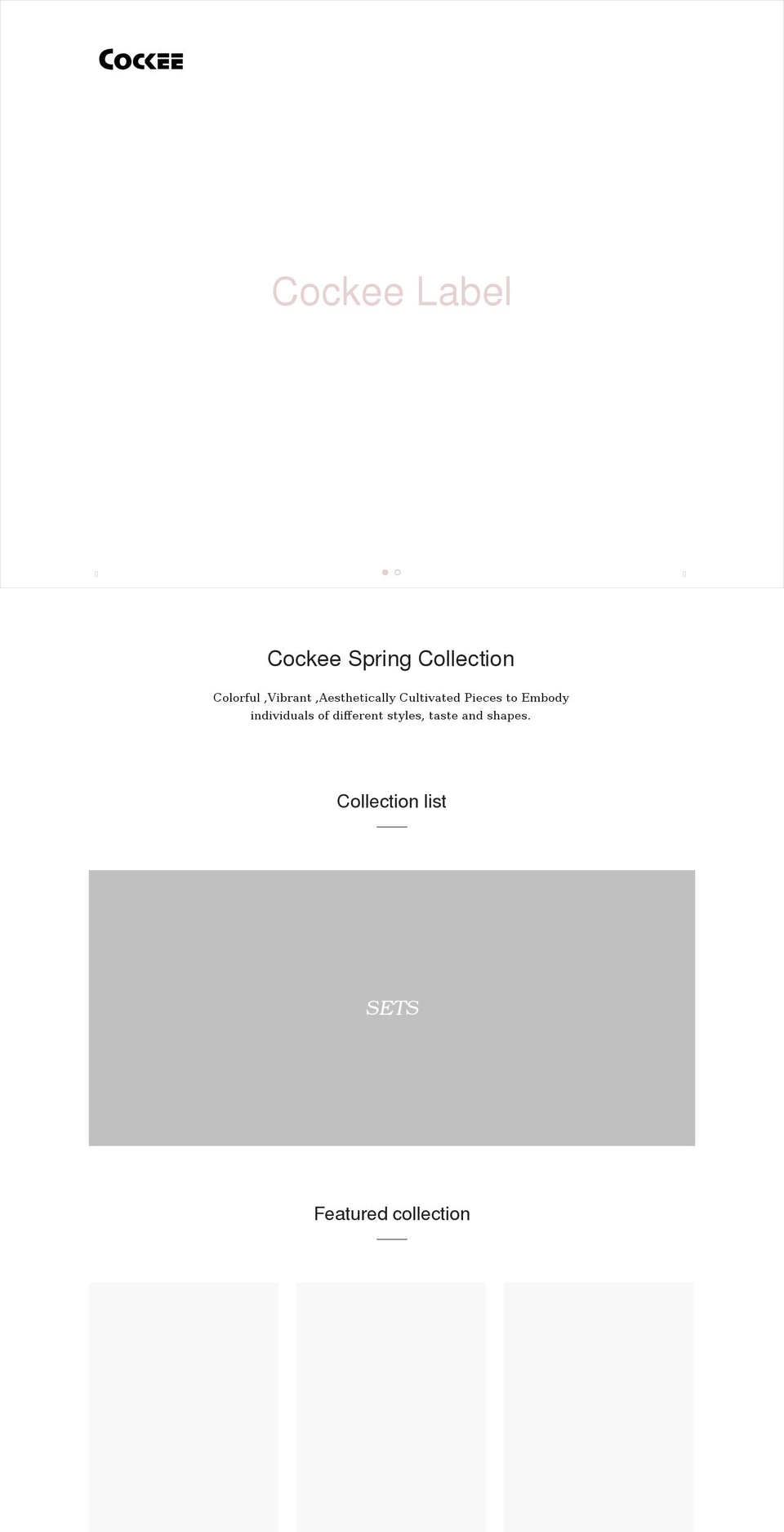 cockeelabel.com shopify website screenshot