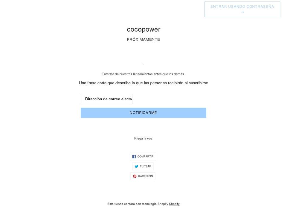 coco-power.myshopify.com shopify website screenshot