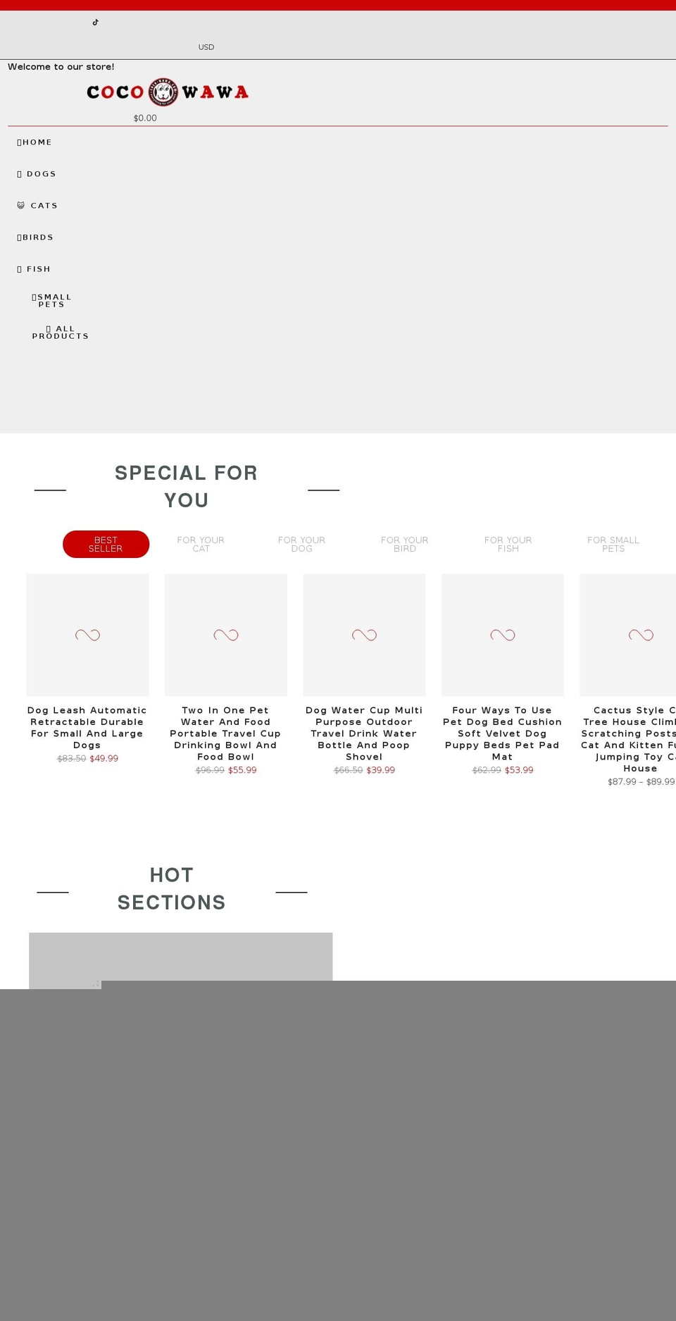 coco-wawa.com shopify website screenshot