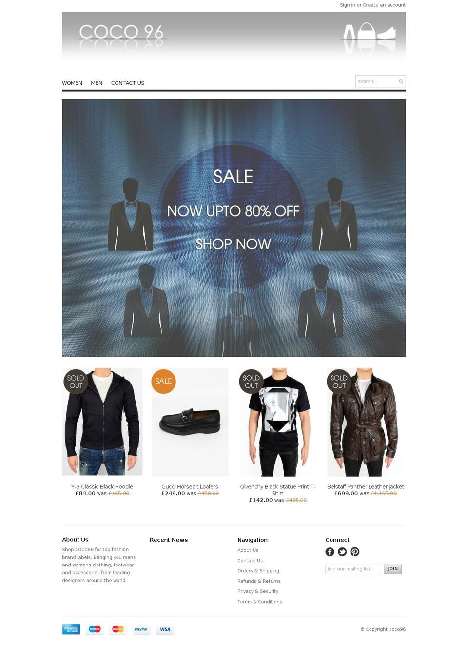 coco96.com shopify website screenshot