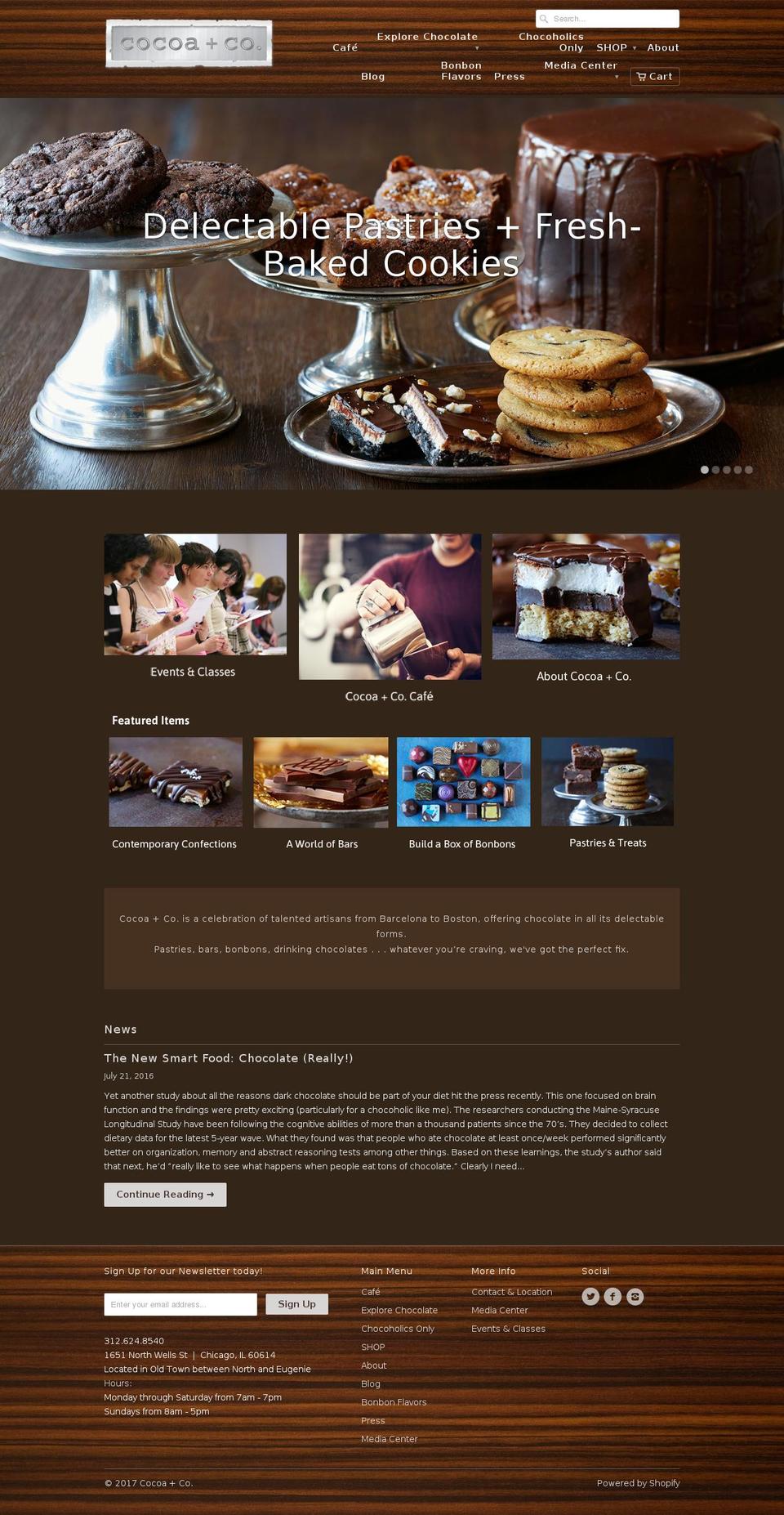 cocoaandco.com shopify website screenshot