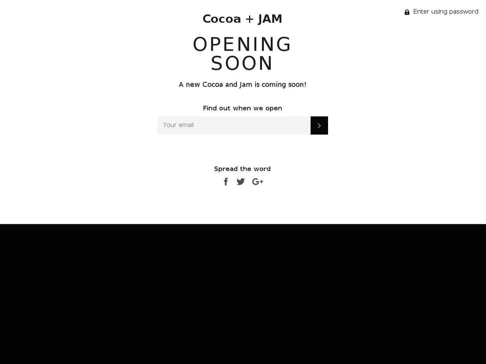 cocoaandjam.com — Shopify storefront screenshot