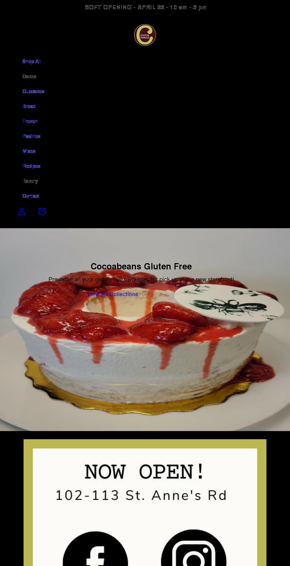 cocoabeansgf.com shopify website screenshot