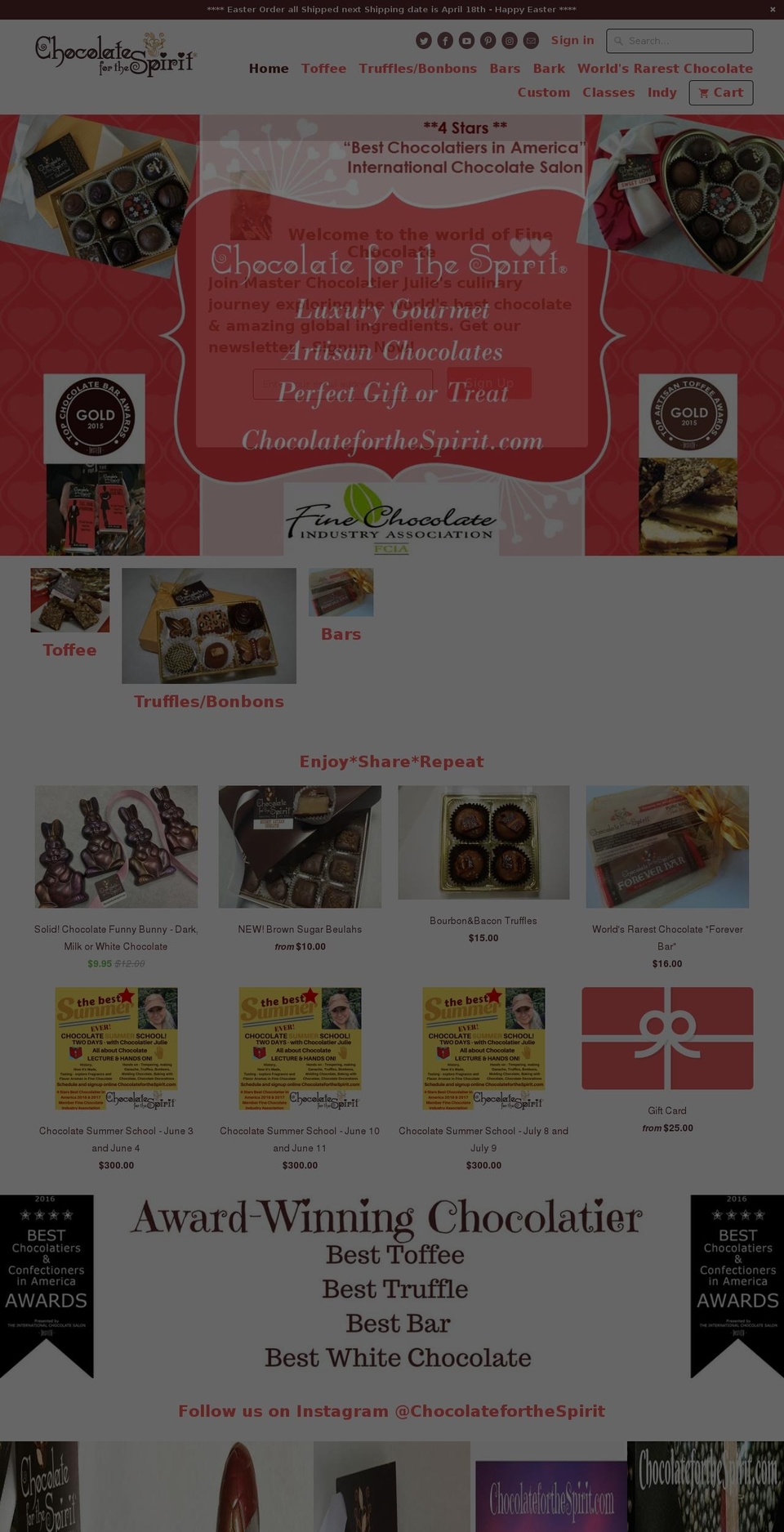 cocoaforthespirit.com shopify website screenshot