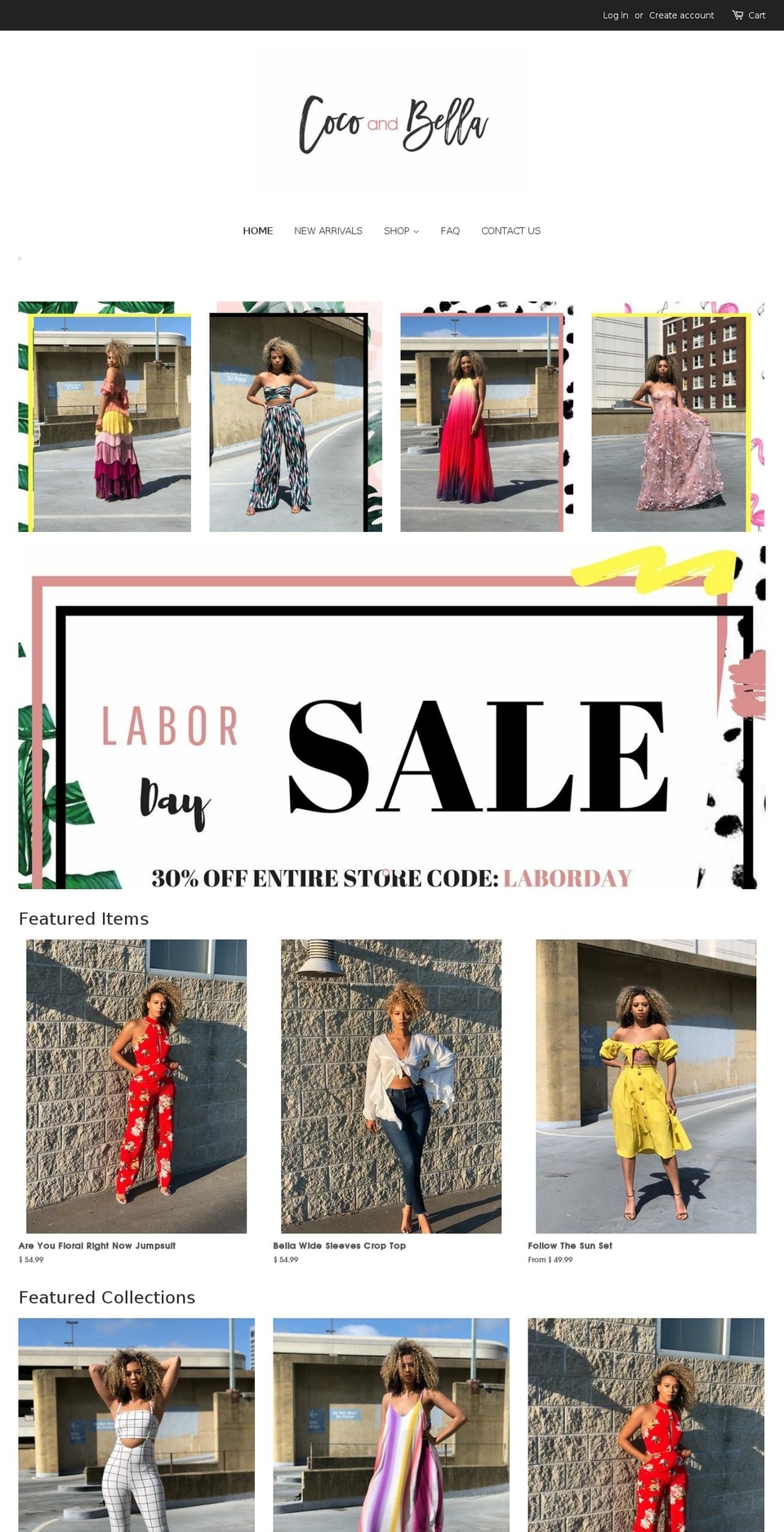 cocoandbella.net shopify website screenshot