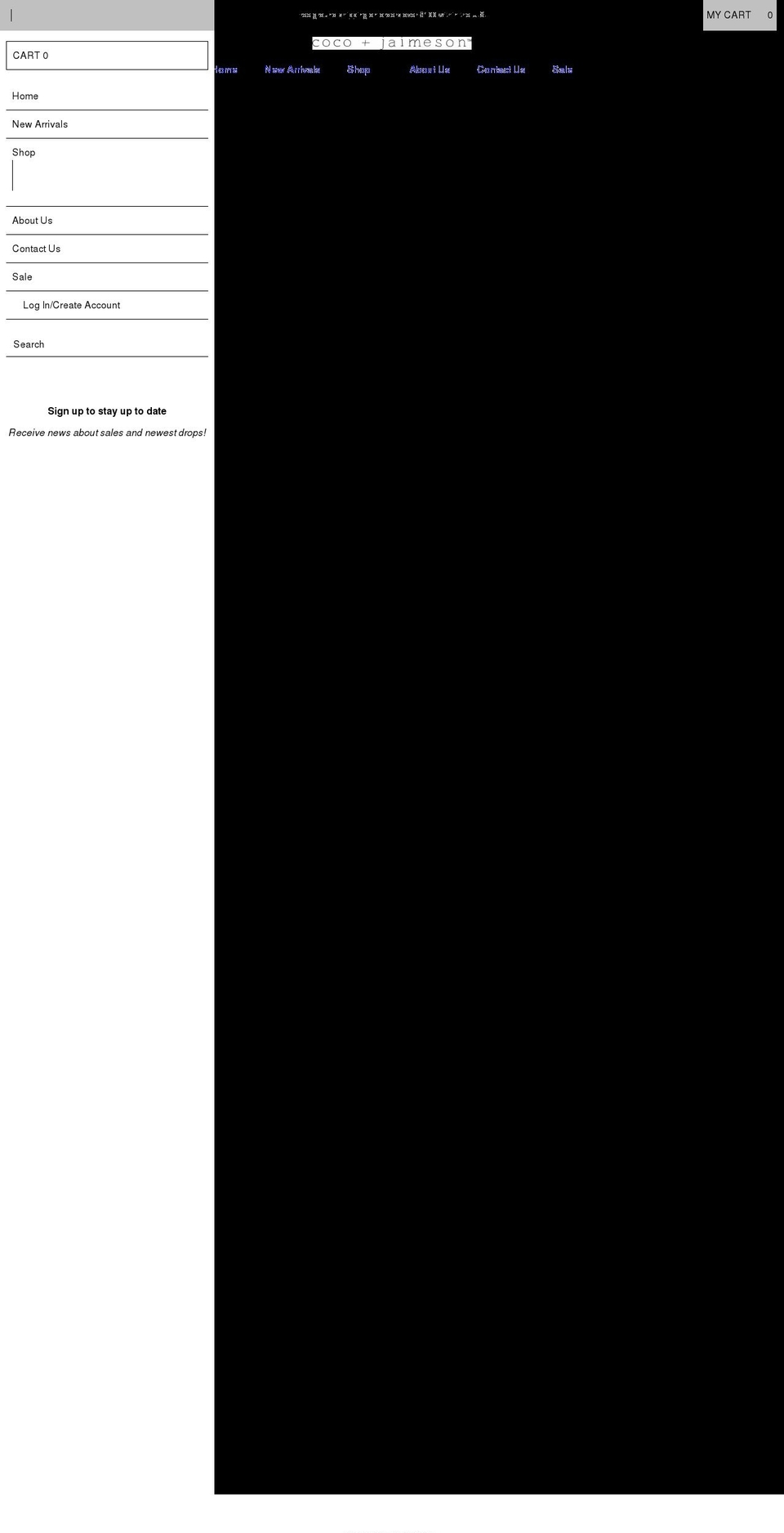 cocoandjaimeson.com shopify website screenshot