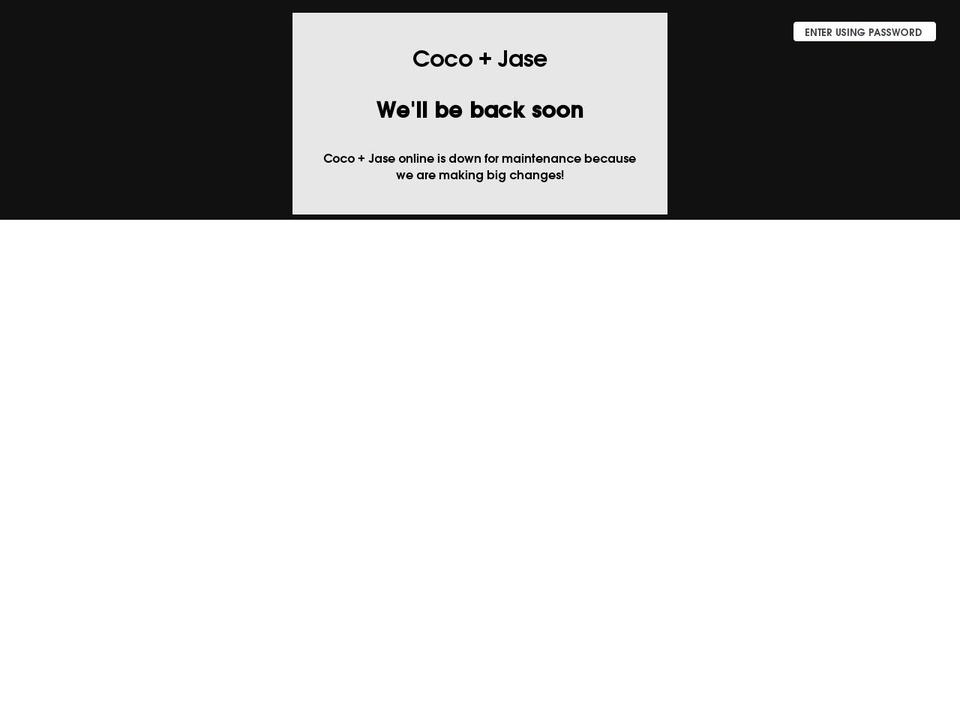 cocoandjase.com shopify website screenshot