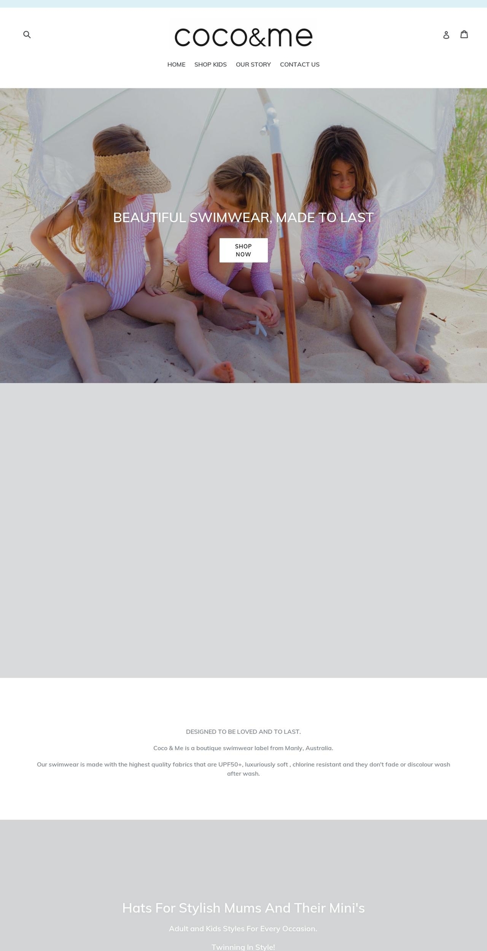 cocoandme.com.au shopify website screenshot