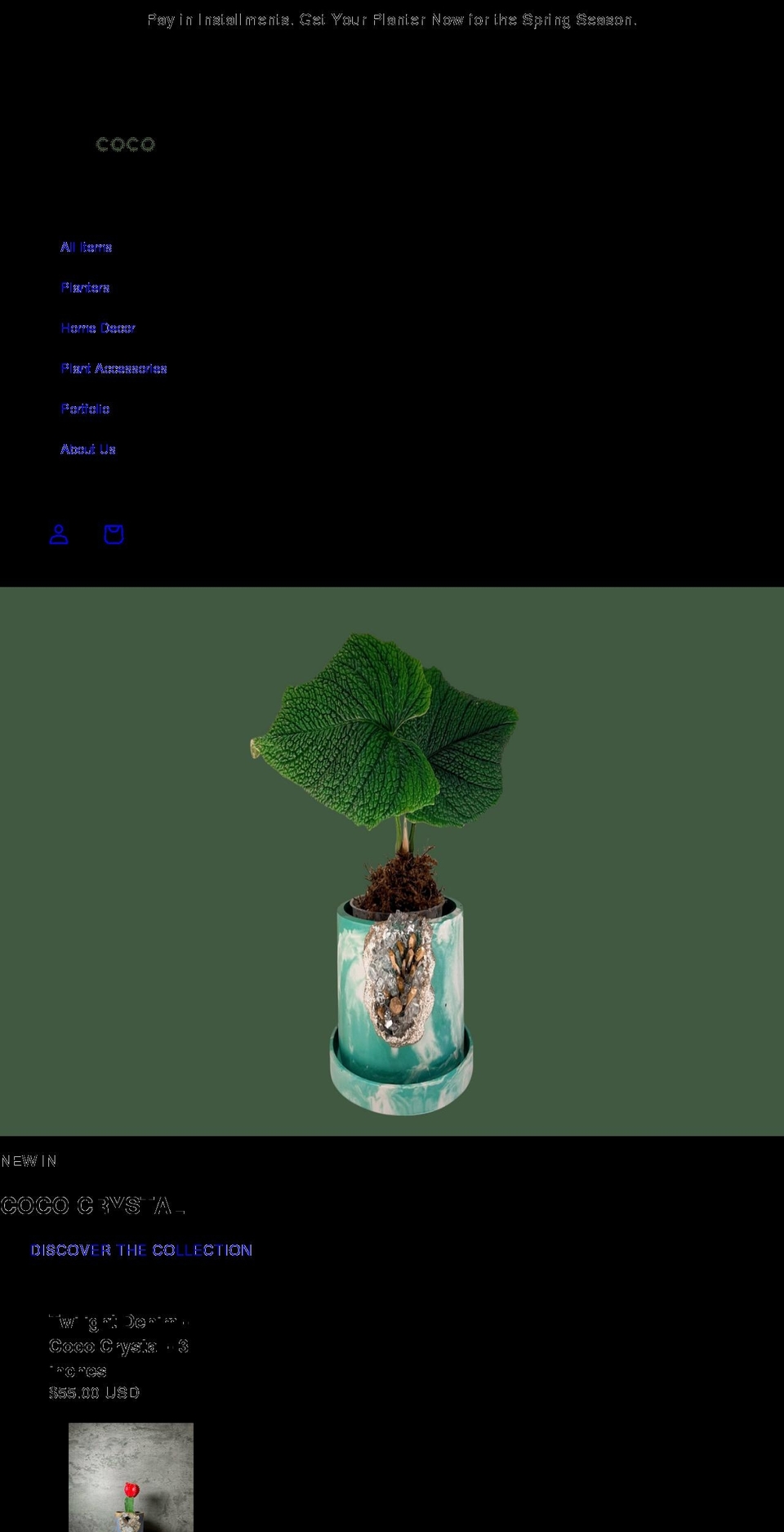 cocoandpalmtrees.com shopify website screenshot