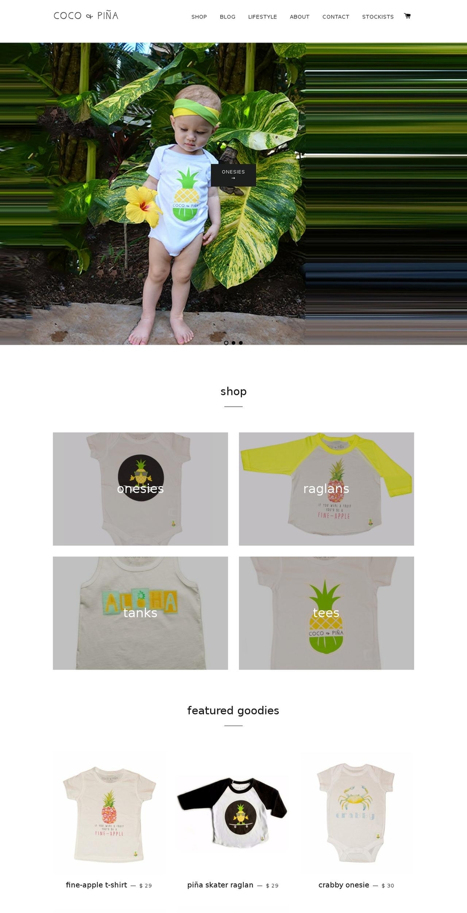 cocoandpina.com shopify website screenshot