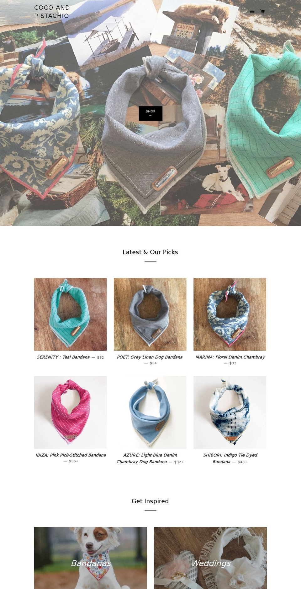 cocoandpistachio.com shopify website screenshot