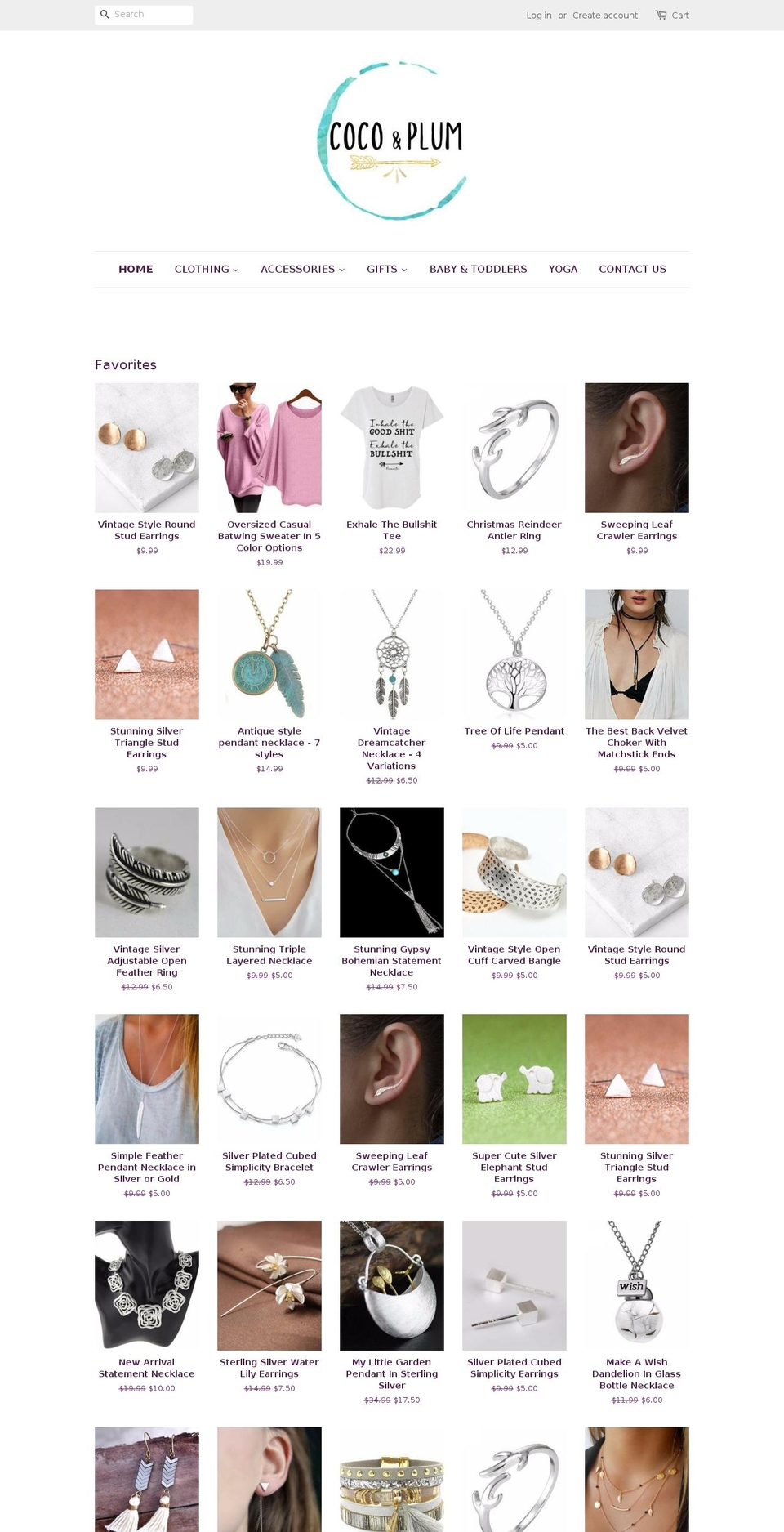 cocoandplum.com — Shopify storefront screenshot