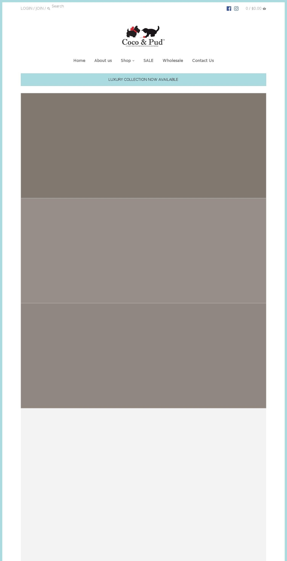 cocoandpud.com.au shopify website screenshot