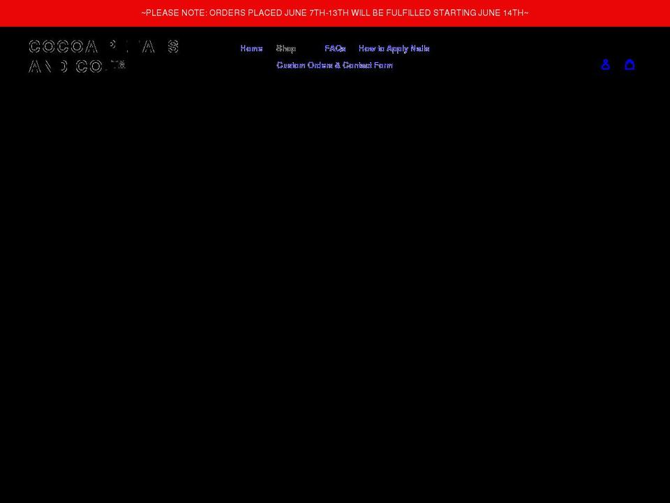 cocoapetalsandco.com shopify website screenshot