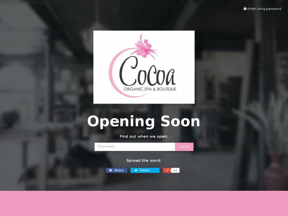 cocoaspaboutique.com — Shopify storefront screenshot