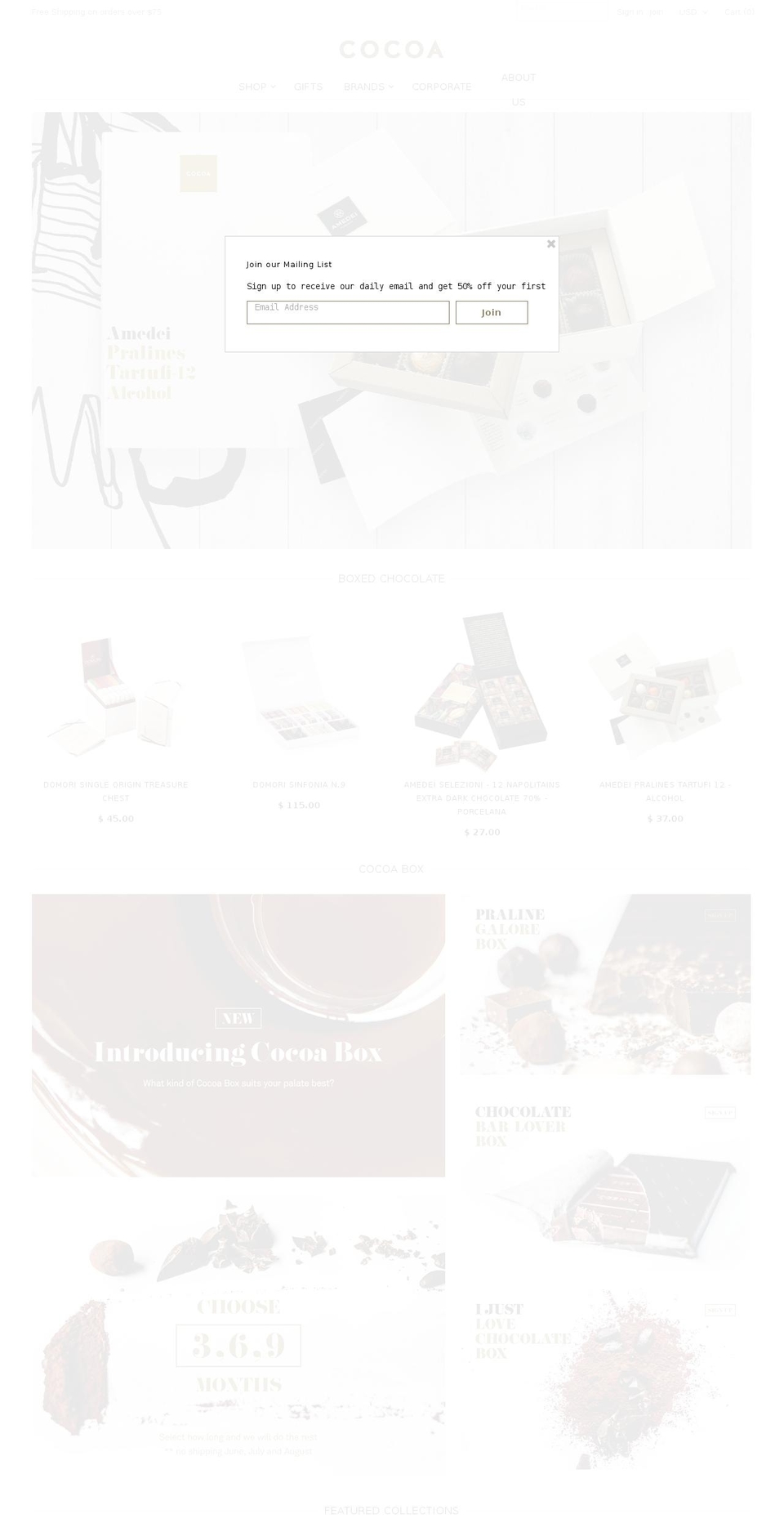 cocoastores.com shopify website screenshot
