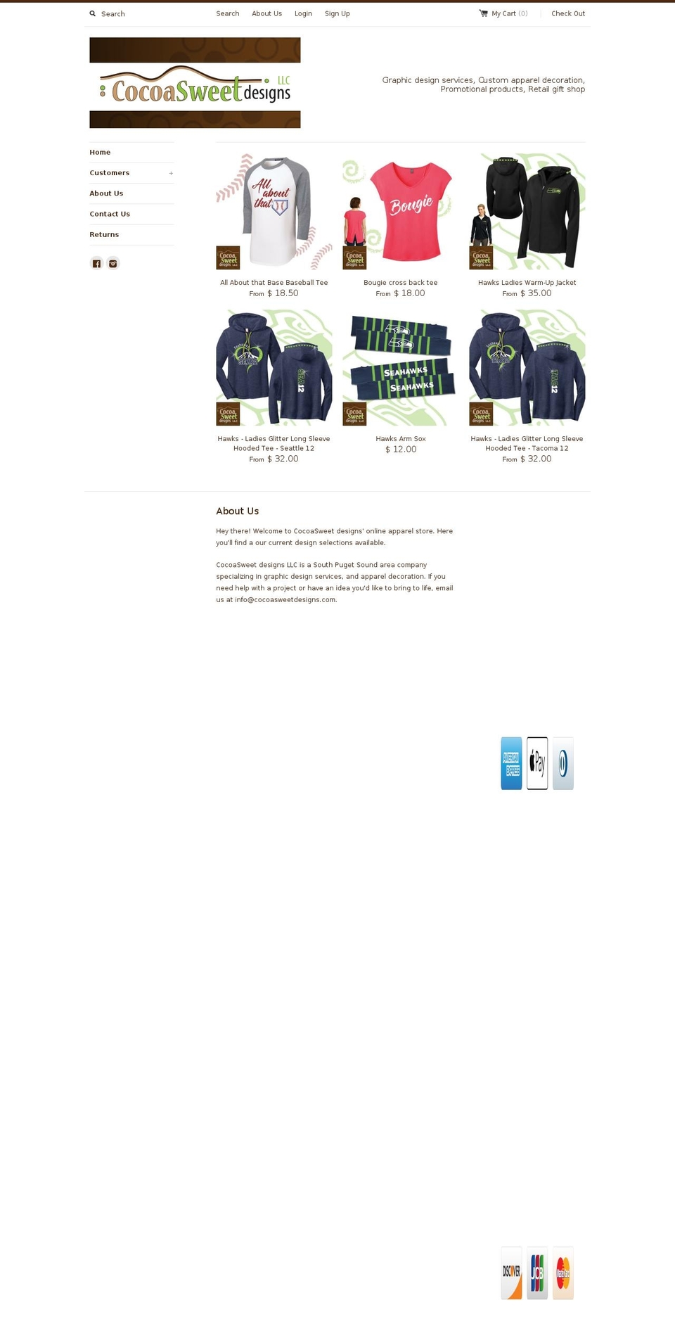 cocoasweetdesigns.com shopify website screenshot