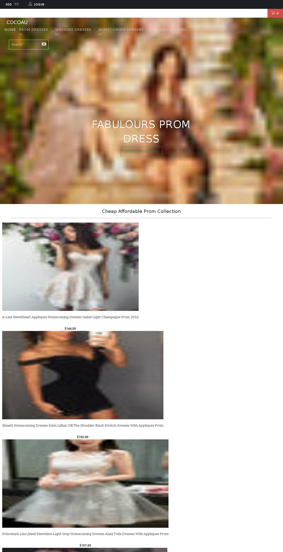cocoau.com shopify website screenshot
