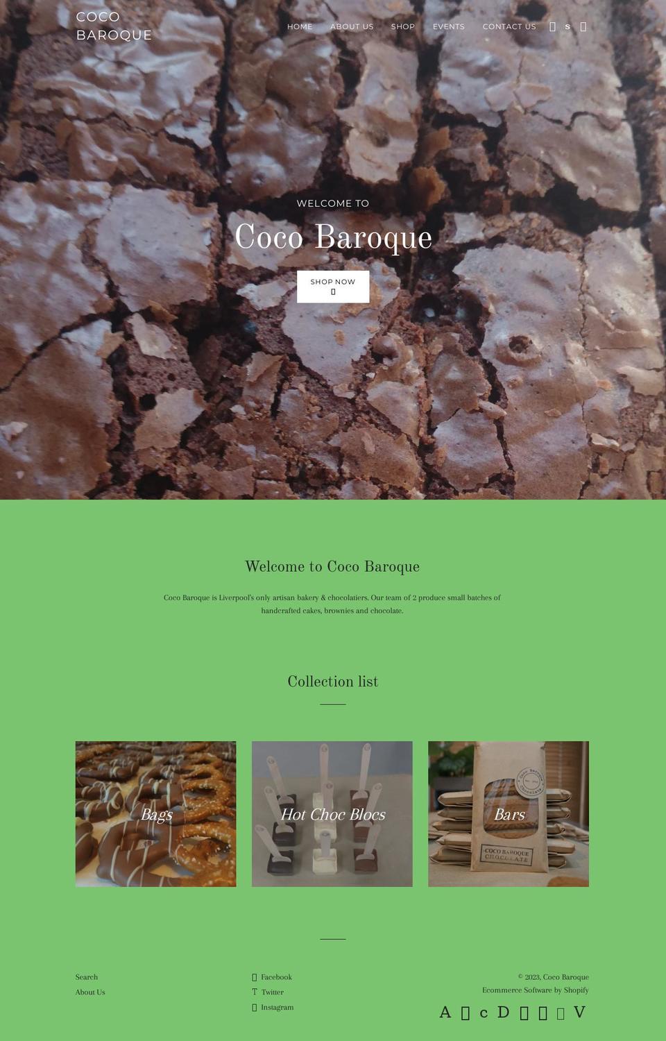 cocobaroque.co.uk shopify website screenshot