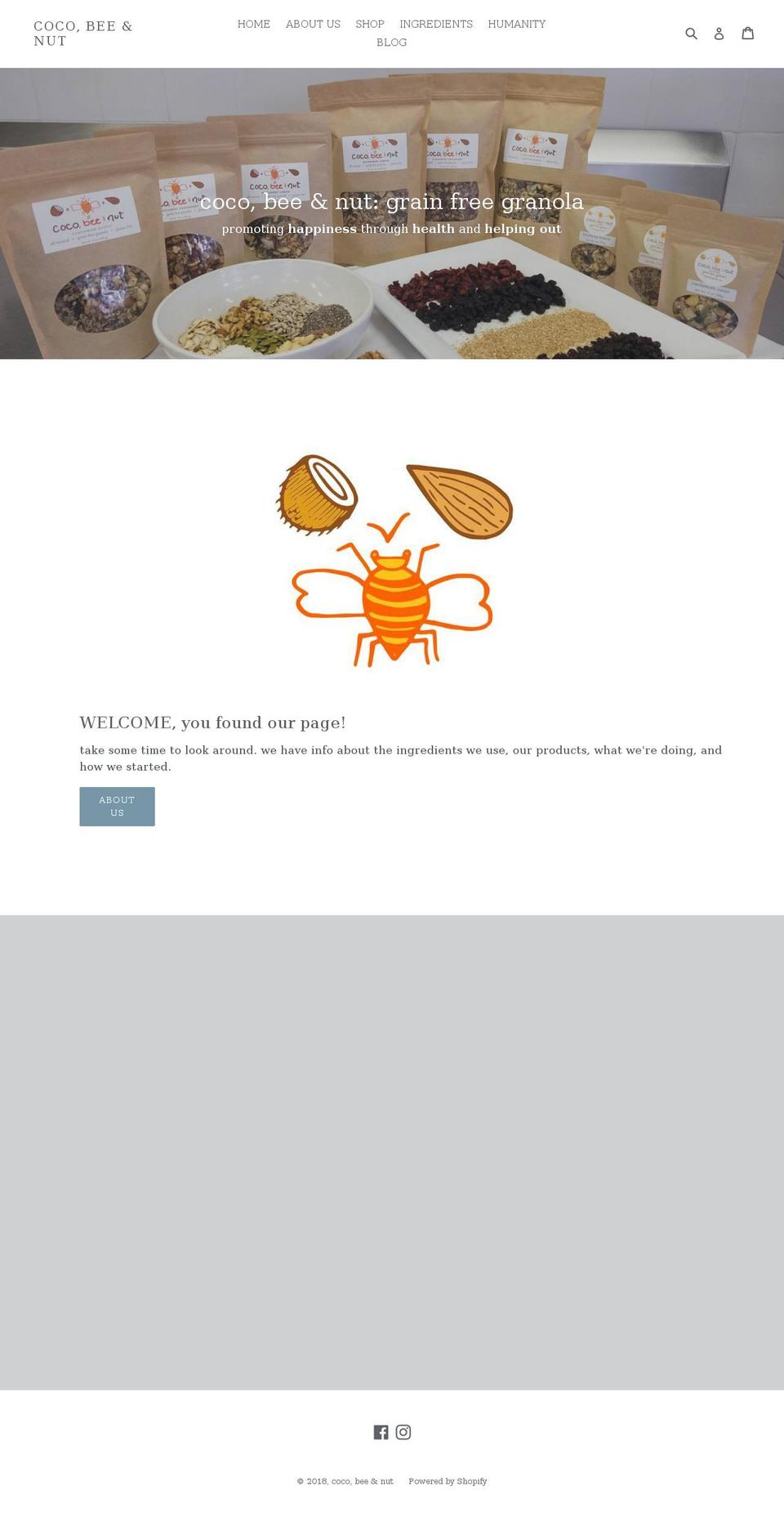 cocobeenut.com shopify website screenshot