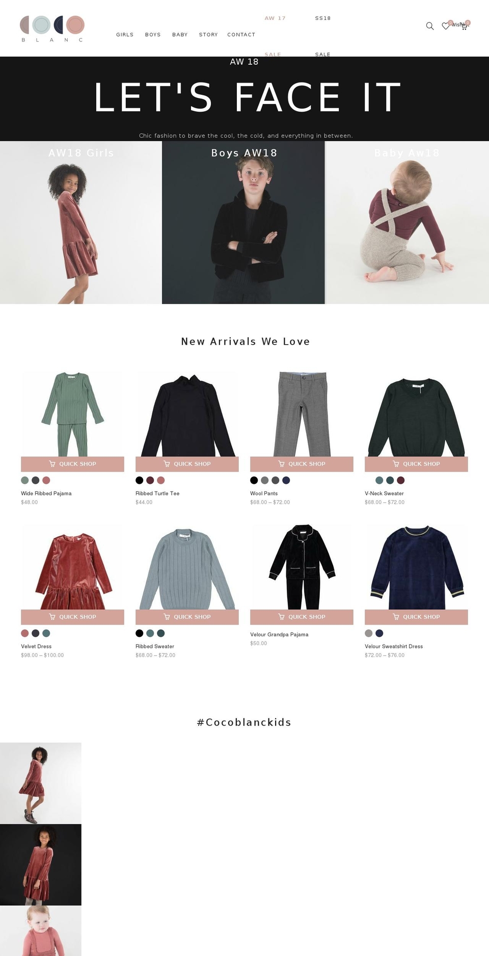cocoblanc.com — Shopify storefront screenshot