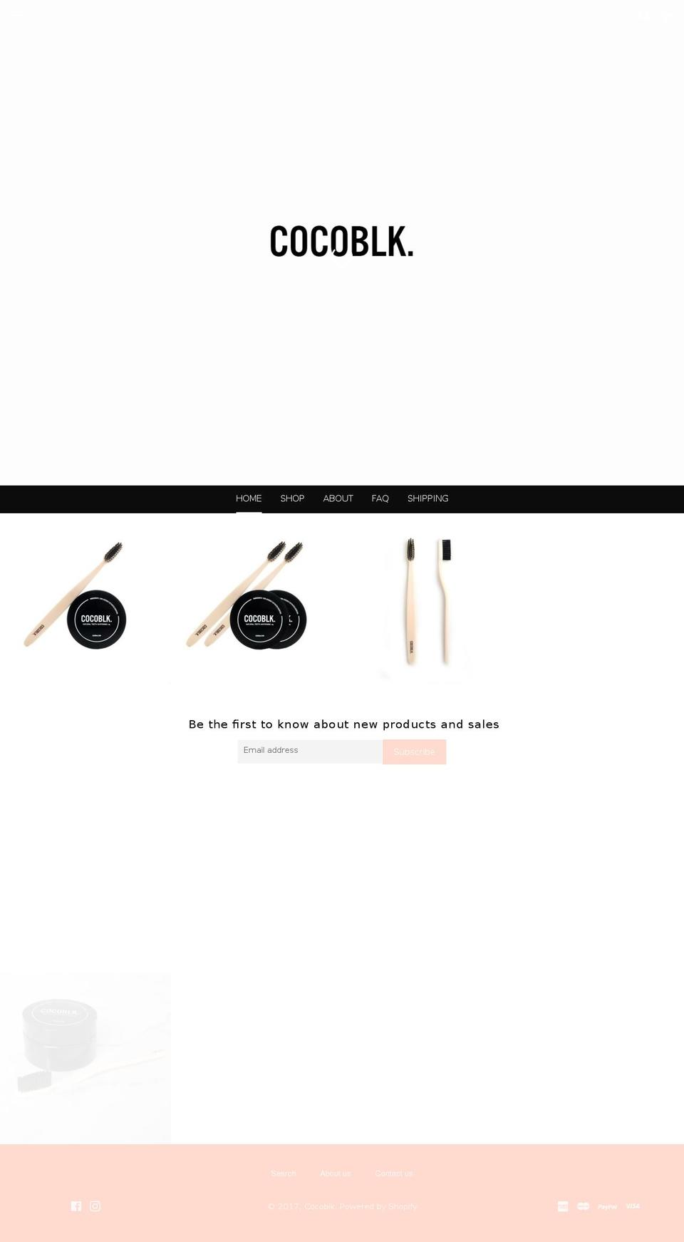 cocoblk.com shopify website screenshot